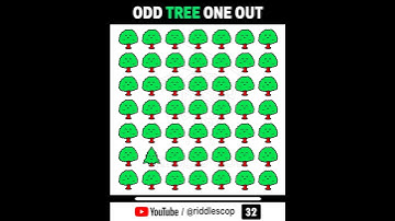 Nature Puzzle Challenge 🌲 Spot the Odd Tree Emoji Out #riddles #emojigames #oddoneout