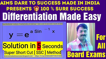 #1 DIFFERENTIATION Derivative of e power a Sin inverse x Derivative Of e^[aSin^-1(x)]