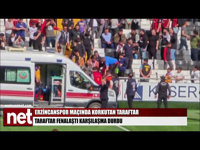 Erzincanspor karşılaşmasında taraftar fenalaştı, karşılaşma durdu