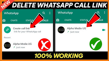 How to Remove WhatsApp Call Link | Delete WhatsApp Create Call Link (100% LEGIT)