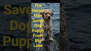 The Heroic Man Rescues Dog Puppy From Big Lake 🐶🚤#rescue #dogs #puppy #animals #epicrescue #heroic