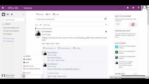 Yammer: Email Settings
