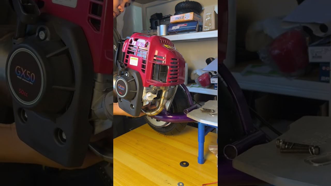 Complete assembling stand up gas powered scooter 50cc for canada🇨🇦 customer