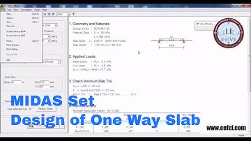 MIDAS Set-Design of One Way Slab