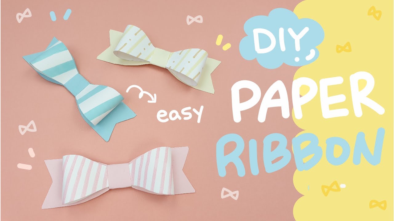DIY easy crafts / How to make a pretty ribbon with paper / 종이 리본 예쁘게