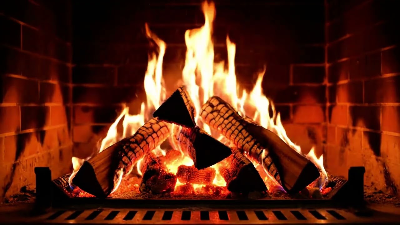 Crackling Fireplace | Cozy Brick Hearth | Deep Sleep and Warmth | No Ads