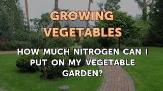 How Much Nitrogen Can I Put on My Vegetable Garden?