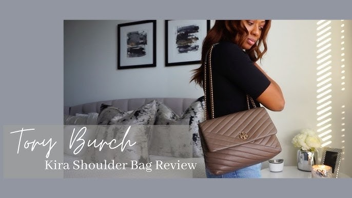 Tory Burch Kira Chevron Shoulder Bag Review  What Fits Inside + Is It  Really Worth It? 