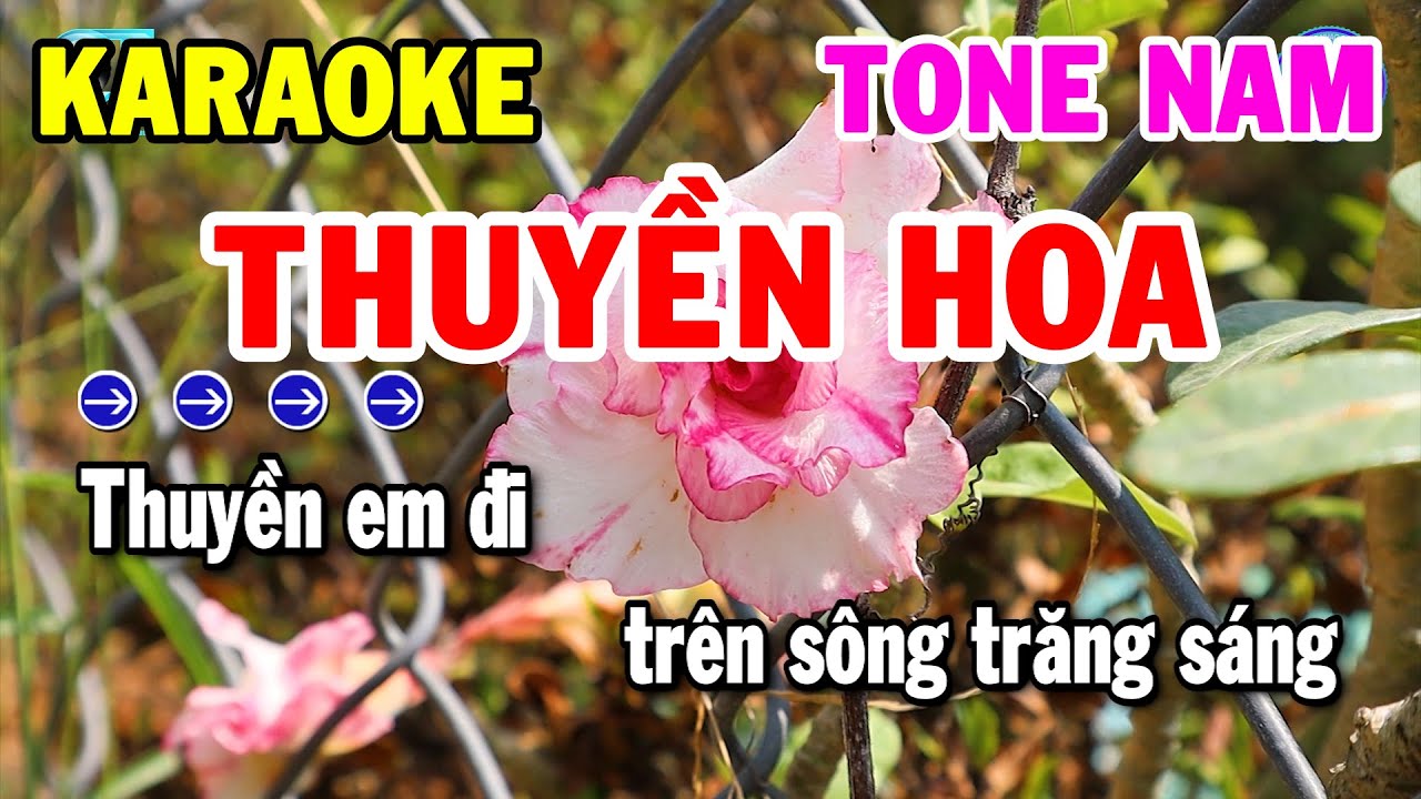 Karaoke Thuyền Hoa Tone Nam Nhạc Sống Cha Cha Beat Chuẩn Nhất | Kho Nhạc Karaoke