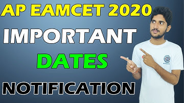 ap eamcet 2020 important dates released || 22nd notification || bsd telugu tech