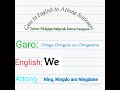 Attong to English to Garo translation Sentences #spokenenglish