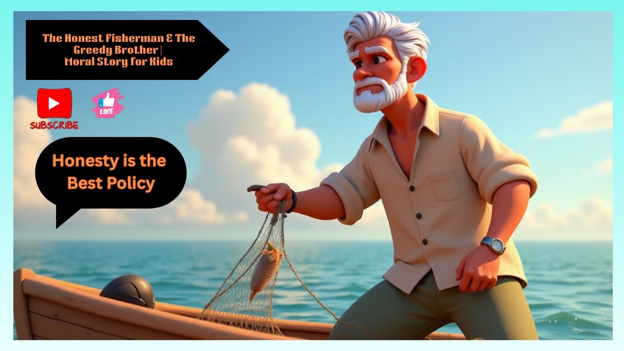 The Honest Fisherman & The Greedy Brother | Moral Story for Kids