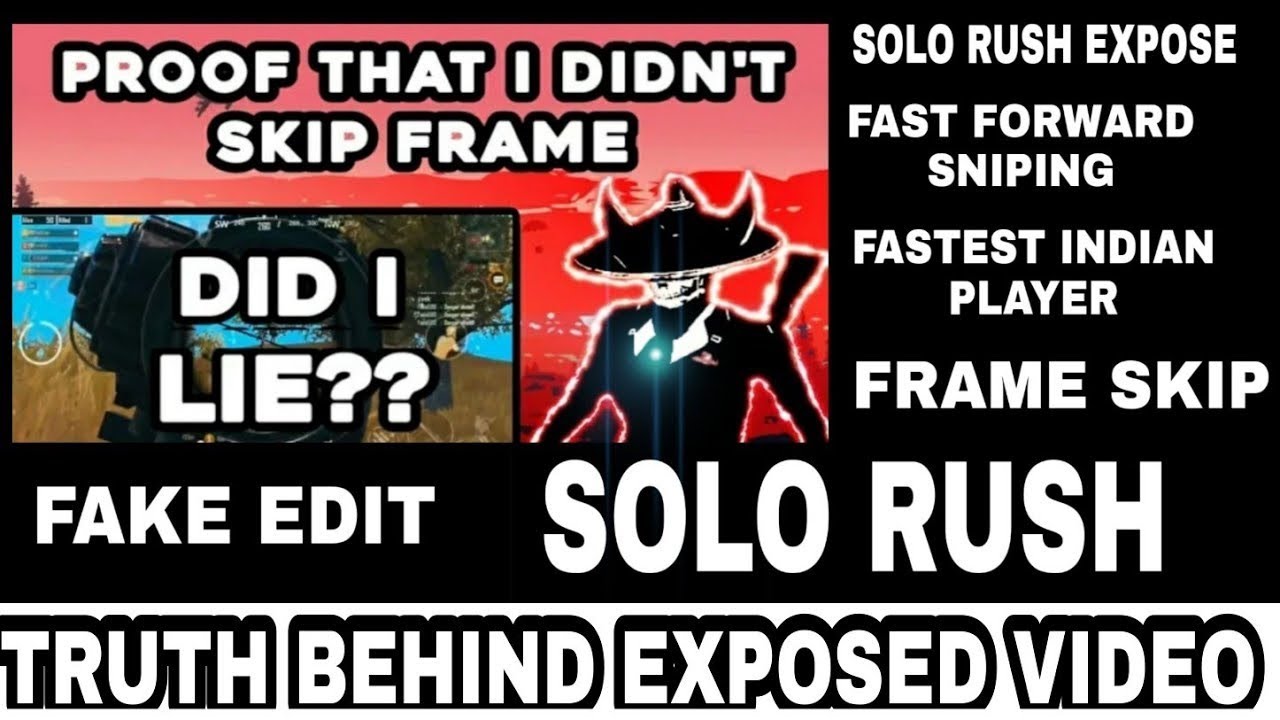 SOLO RUSH FRAME CUT AND FAST FORWARD PROOF|| SOLO RUSH EXPOSE || CREDIT - DRACO SATYAM GAMING