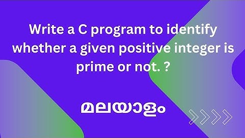 Part 11 | Arrays in C | Prime number | Malayalam