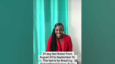 21 day fast rules for breaking generational curses. If you this after the start date, still join!