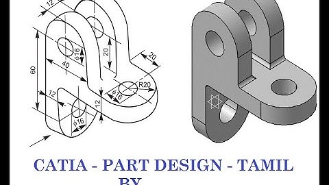 CATIA V5 tutorial - PART DESIGN - TAMIL - machine component 3.19