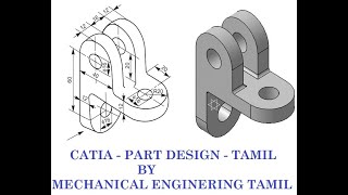 CATIA V5 tutorial - PART DESIGN - TAMIL - machine component 3.19