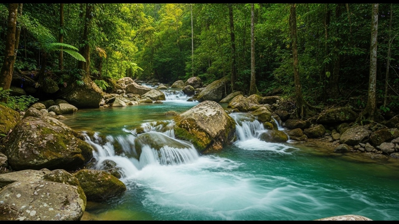 River Flowing Birds Chirping | Calm Nature Ambience to Start Your Morning with Peace and Focus#04