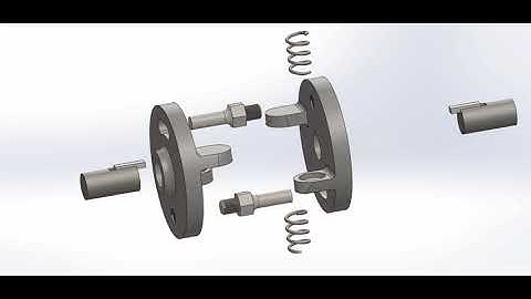 Flexible Coupling Assembly Simulation in SolidWorks