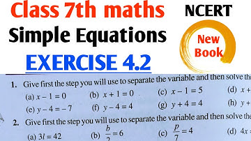 Exercise 4.2 l Class 7th maths l Chapter 4 l Simple Equation l NCERT l Cbse board l Maths kho kho