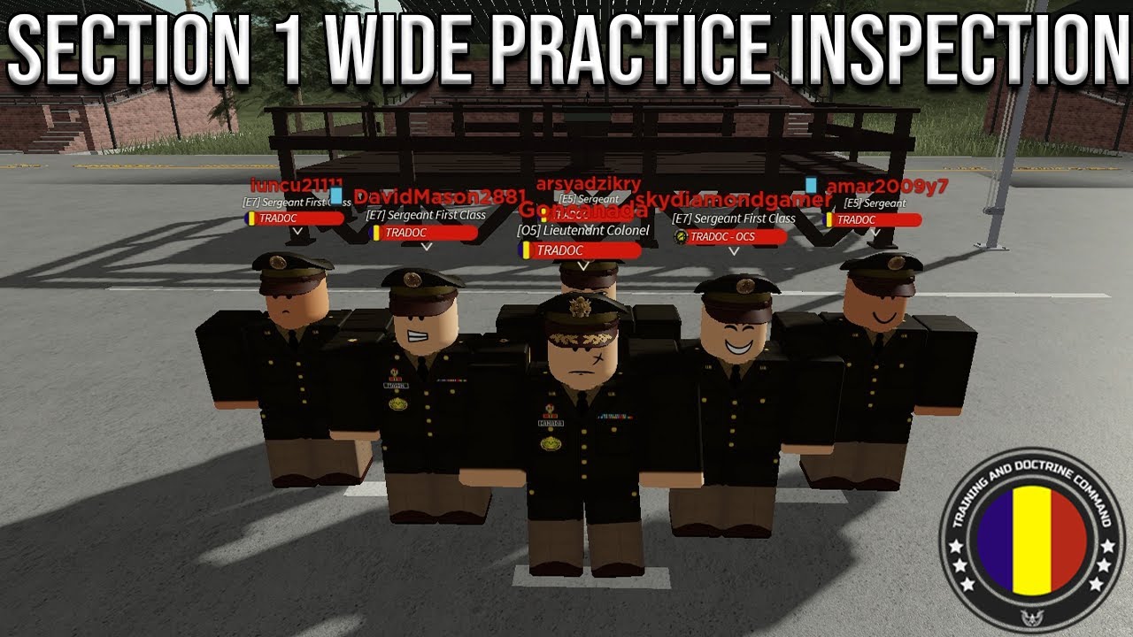 TRADOC: Section 1 Wide Practice Inspection | ROBLOX Fort Martin - YouTube