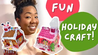 How to Make Cute and Easy Holiday House Tree Ornaments Using Shrinky Dinks! Templates included!