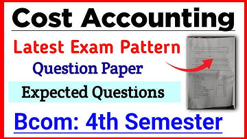 Cost Accounting Question Paper bcom prog 4th Sem du sol | Cost Accounting Exam Pattern 4th Semester