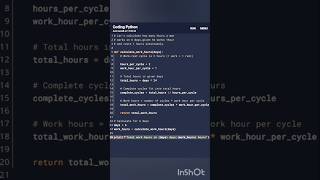Calculate how many hours a man works in 6 days,given he works 1hour and rests 1hours alternately.#py