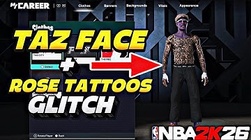 *NEW* HOW TO GET TAZ FACE GLITCH + ROSE TATTOS AFTER PATCH IN NBA 2k26!