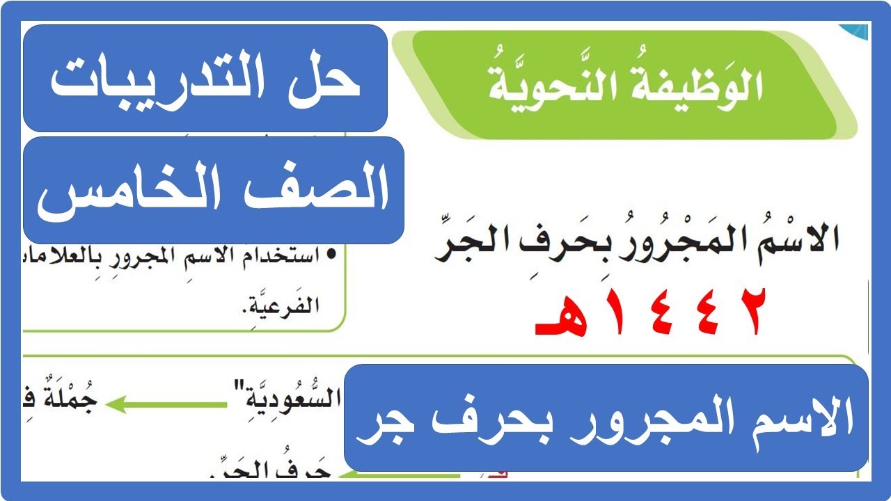 شارك محمد في مسابقه الاسم المجرور في الجمله