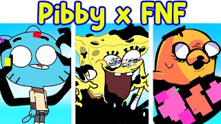 Friday Night Funkin' VS Pibby Spongebob, Pibby Gumball, Pibby Finn & Jake (FNF Mod) (Pibby x FNF)