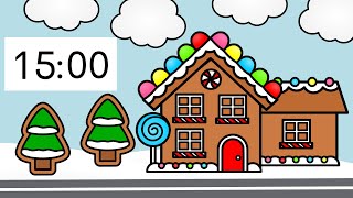 Christmas 15 Minute Classroom Rotation Timer + 2 Minute Clean Up Timer