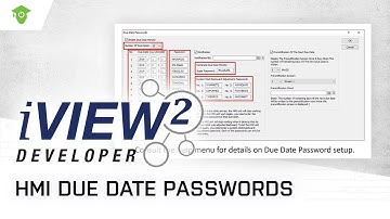 IMO iView HMI Due Date Passwords