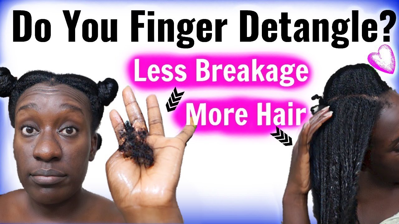 Natural Hair Routine How To Finger Detangle Knotted 4c Hair