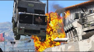 GTA 5 GARBAGE TRUCK VS ARMY - IMPACT COMPILATION #14