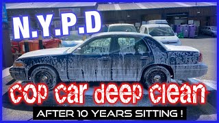 Cop car deep clean detail! I clean imported NYPD interceptor that's been stood for TEN years!