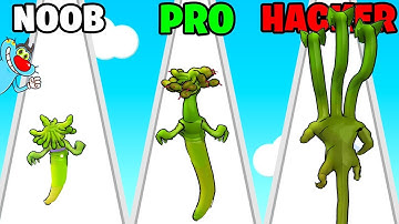 NOOB vs PRO vs HACKER | In Monster Evolution Run | With Oggy And Jack | Rock Indian Gamer |