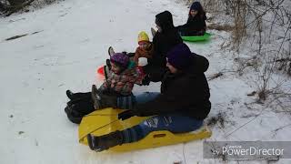 { part 2 } ny adventure snow sledding