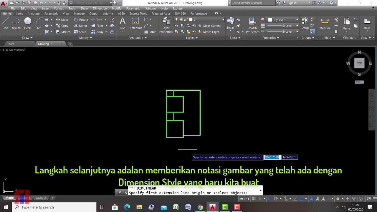 TUTORIAL AUTOCAD MEMPERSIAPKAN DIMENSION STYLE SENDIRI - YouTube