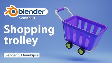 Shopping trolley in Blender3D