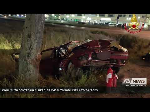 CON L’AUTO CONTRO UN ALBERO, GRAVE AUTOMOBILISTA | 07/04/2023