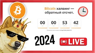 🔥 ХАЛВИНГ Биткоина 2024! Обратный отсчет. Стрим. Прямой эфир. Bitcoin Halving