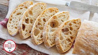 Bakery-Style Ciabatta Bread No Kneading No Equipment No Fuss