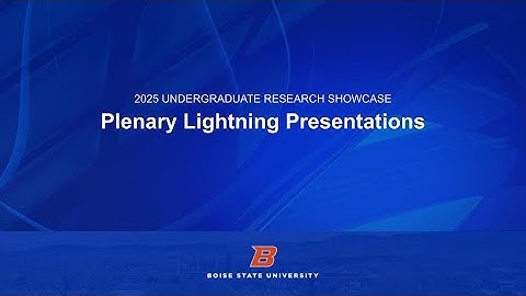 Undergraduate Research Showcase 2025: Lightning Talks