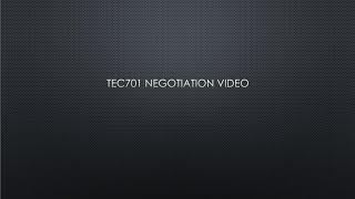 Negotiation Video TEC701