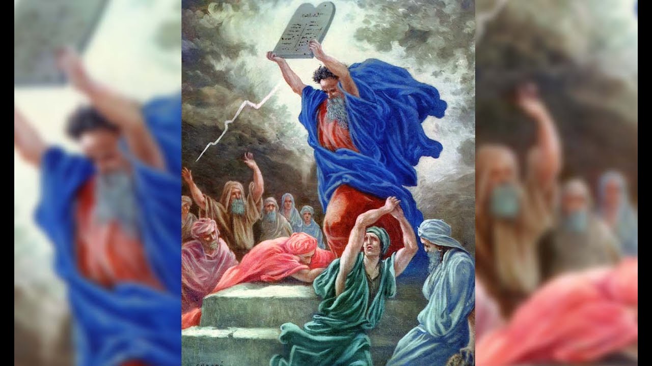 moses breaking ten commandments