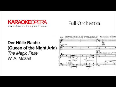 Karaoke Opera: Der Hölle Rache - Die Zauberflöte Orchestral Only Version With Printed Music