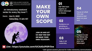 Telescope Making : A Primer - An Introductory Weekend Series