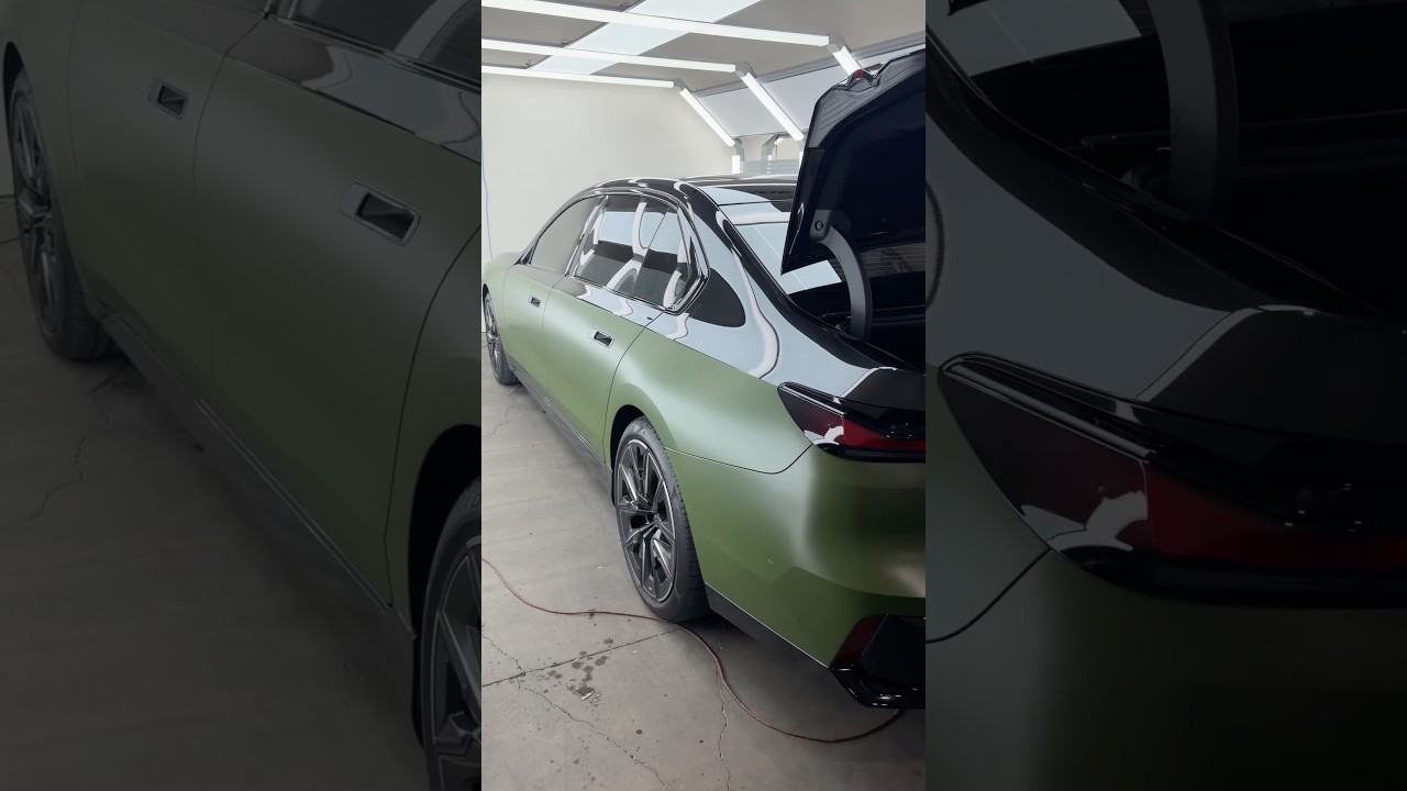 BMW i7 wrapped in a two-tone colored PPF #fisherwrap #ppfprotection #colorppf #colorchange #ppf