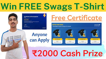 Win Free Tshirt and Free Certificate |Free Swags & Cash Prize for students and working professional